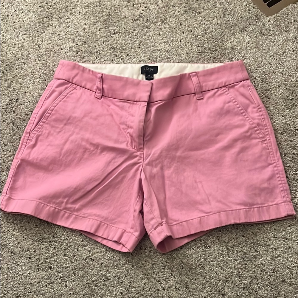 J. Crew Pink Bermuda Shorts Tailored Cotton Blend